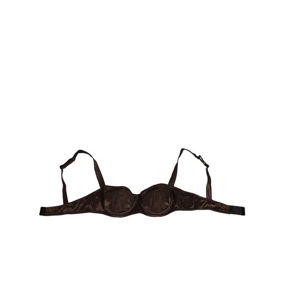 Dolce & Gabbana Black Floral Underwired Balconette Bra Underwear
